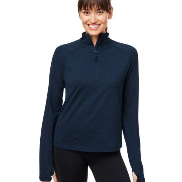Ladies' Marbled Jersey Fairway Quarter-Zip Thumbnail